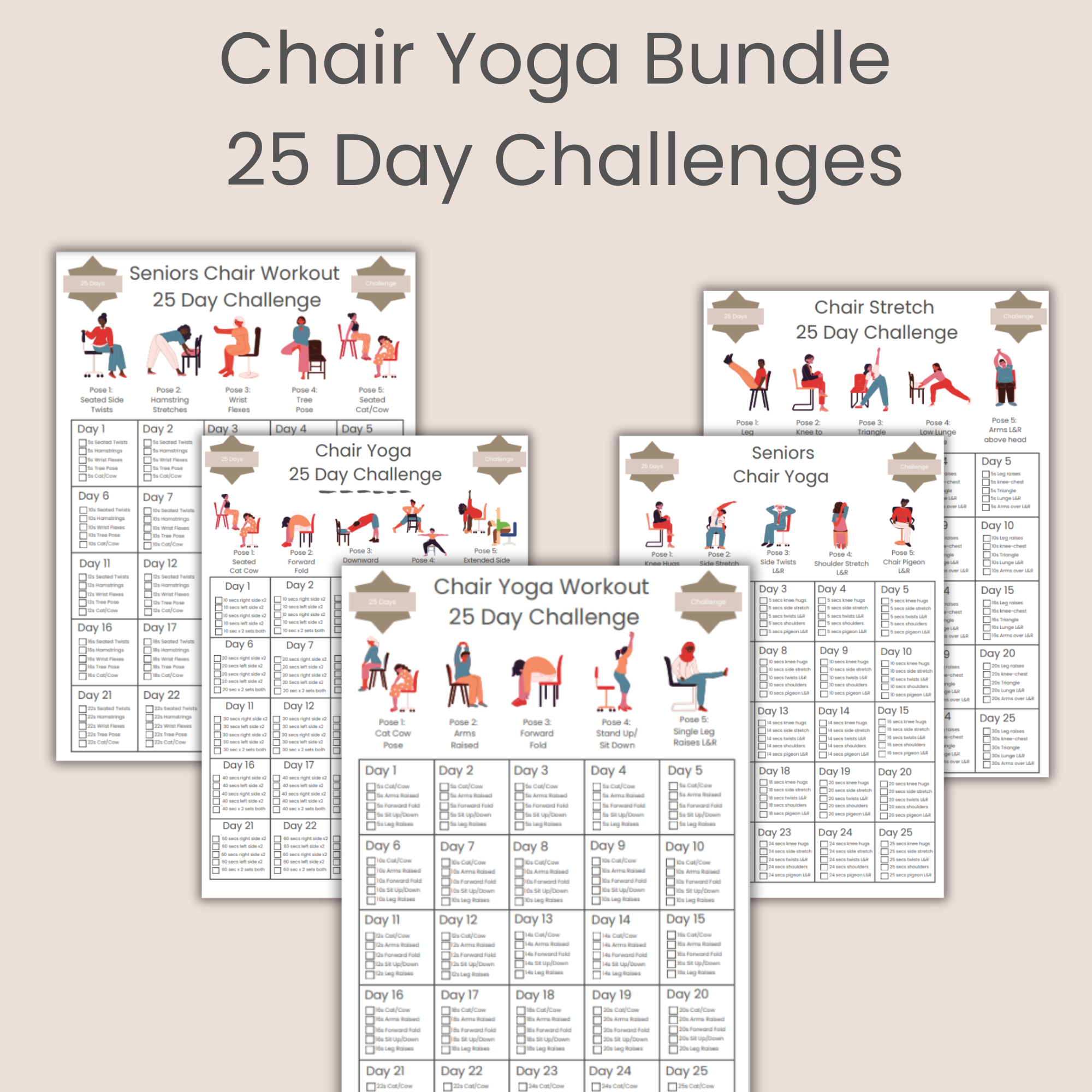 Chair Workout Bundle 25 Day Challenge