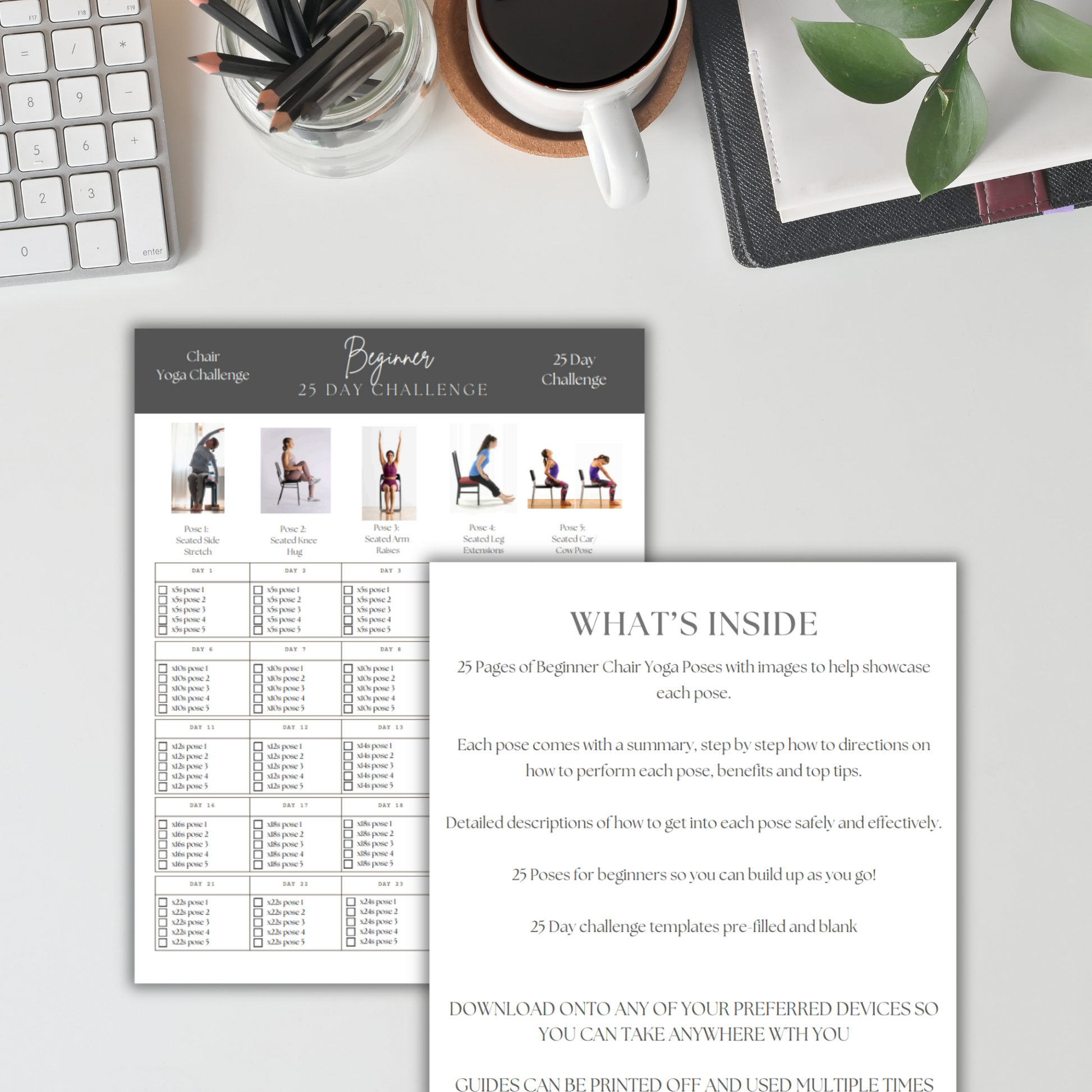 fitness program,fitness ebook, mini ebook, fitness template,yoga ebook,fitness planner,workout template,workout guide, ebook,personal training, yoga class,yoga instructor,digital fitness plan,Chair Yoga, Chair Exercises,25 day challenge,home workout