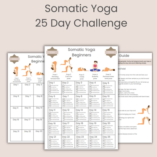 25 Day Somatic Yoga Exercise Challenge