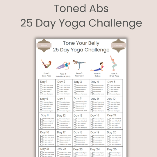 25 Day Toned Abs Yoga challenge