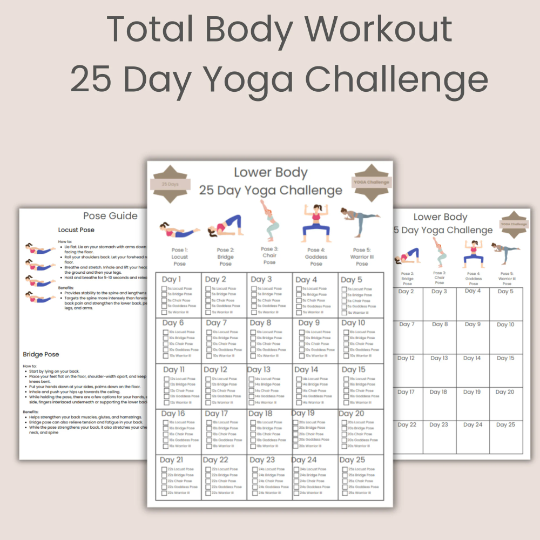 Yoga Workout Bundle 25 Day Challenge