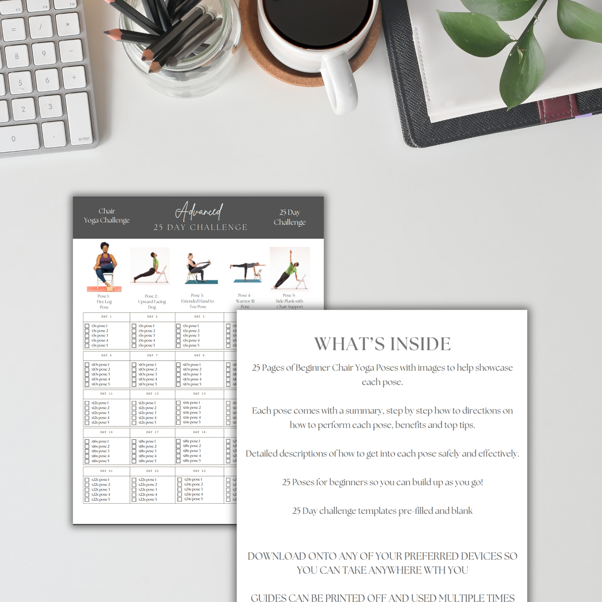 fitness program,fitness ebook, mini ebook, fitness template,yoga ebook,fitness planner,workout template,workout guide, ebook,personal training, yoga class,yoga instructor,digital fitness plan,Chair Yoga, Chair Exercises,25 day challenge,home workout